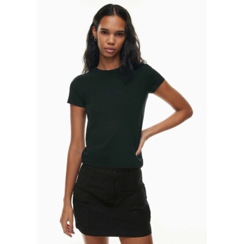 ARITZIA TNA SoftFeels  Time T-Shirt Black Short Sleeve Crew Neck Women's M NWT